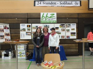Im Einsatz am Infostand